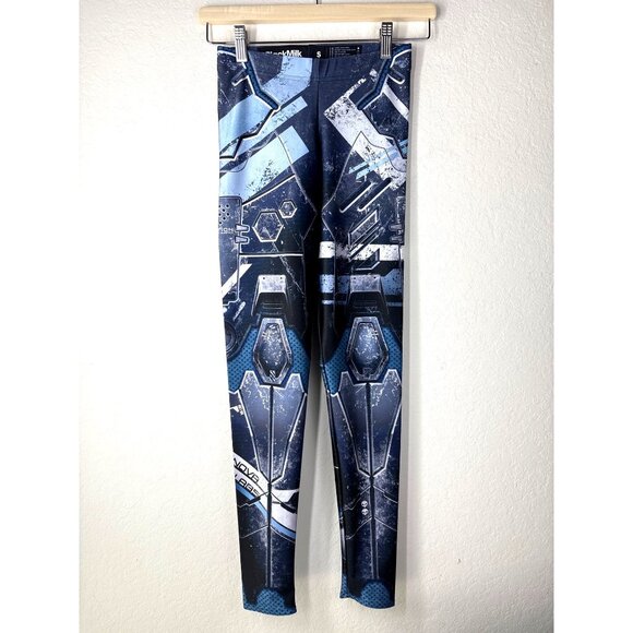 BlackMilk Navy Mecha Leggings Size Small NWOT - Picture 2 of 8